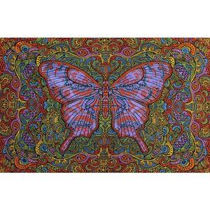 Butterfly Wings Mini Tapestry Wall Hanging Decor Gift 3D Psychedelic 45x30 New